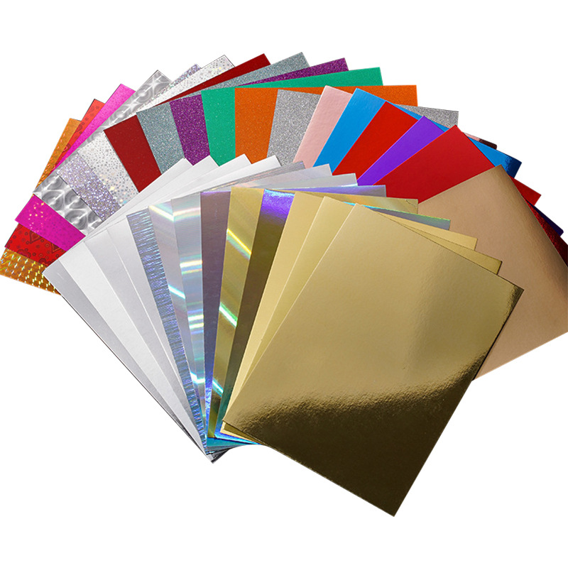 Manufacturer DIY Colorful A4 Cardboard Covered with Paper Glitter Paper Covered with White Cardboard Coated Paper Gold and Silver Card Frosted Paper Special Paper