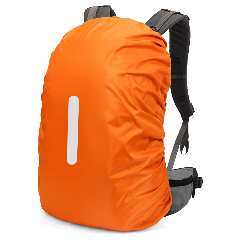 Cross-border Factory Direct Sales Outdoor Mountaineering Backpack Waterproof Cover Double Back School Bag Waterproof Cover Supply Reflective Rainproof Cover