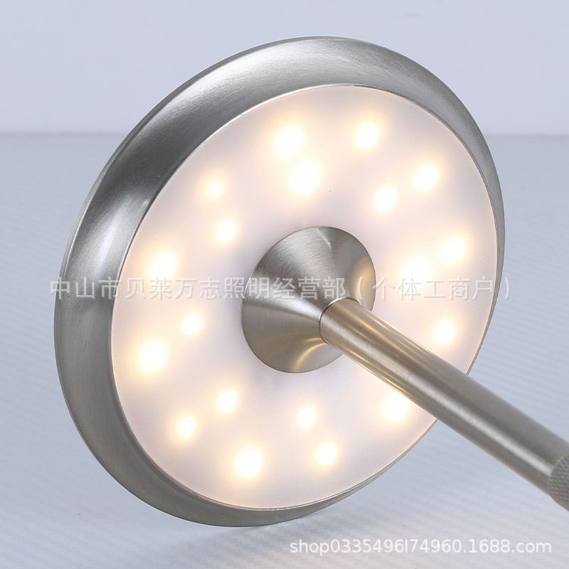 Cross-Border All-Aluminum Touch Table Lamp Hotel Restaurant USB Charging I-Shaped Lamp Metal Lamp Decoration Simple Small Table Lamp