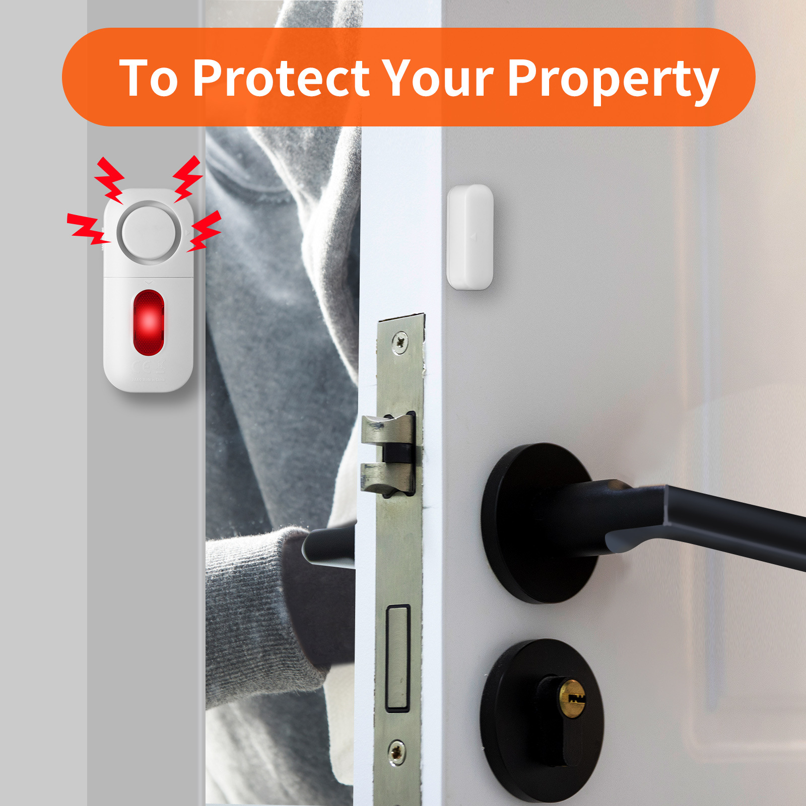 Factory Spot Sensor Door Magnetic Alarm Home Wireless Door and Window Anti-Theft Alarm Hotel Safety Alarm