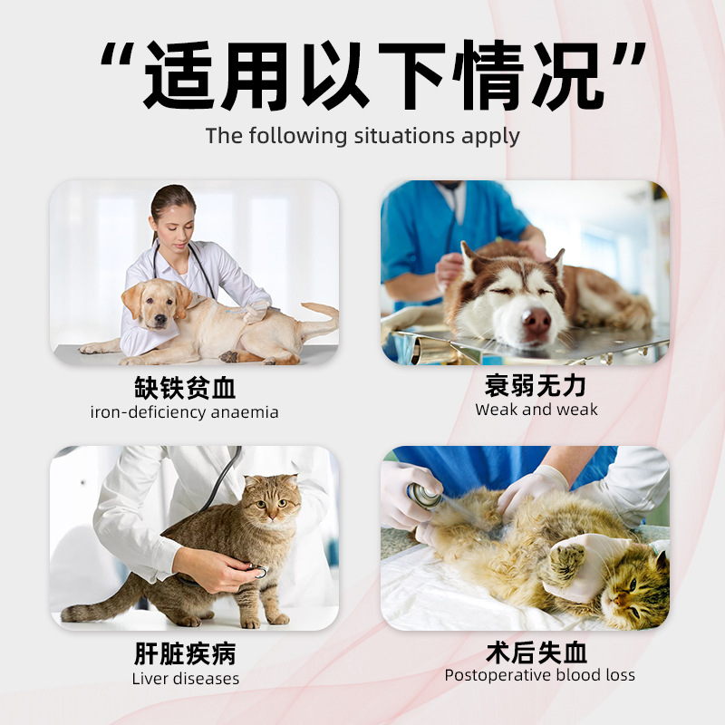 Blood-Replenishing Liver Essence for Cats and Dogs after Postpartum Surgery, Liver-Protecting and Liver-Replenishing Pet Nutritional Supplement, Blood-Replenishing Oral Liquid