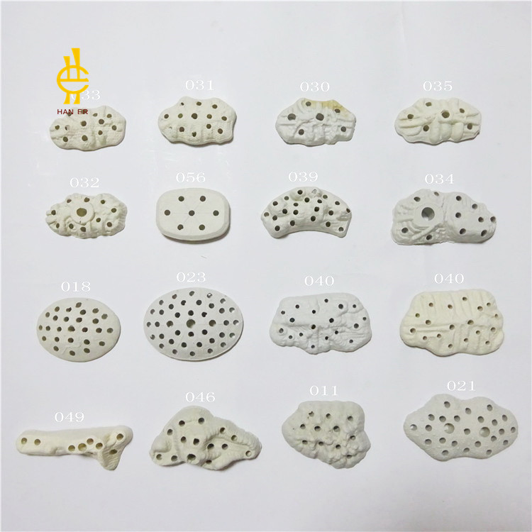Flower Arrangement Stone Supply Fish Tank Accessories Ceramic Material Strange Stone Base Decorative Stone Cement Base Aquatic Plant Socket