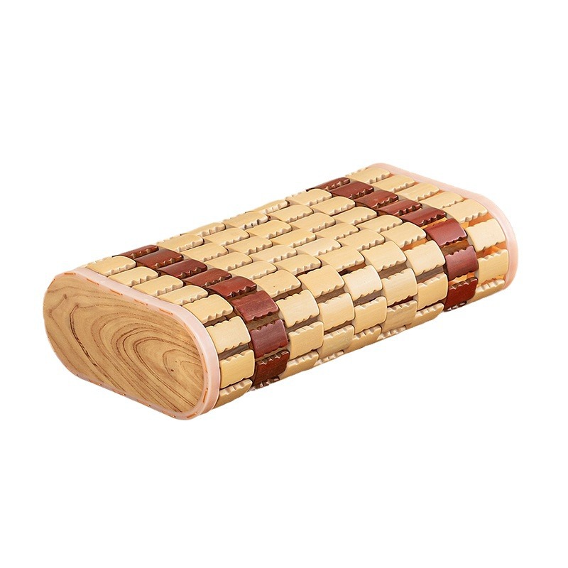 Summer double-sided bamboo mat pillow large sweat steaming room hollow bamboo pillow adult student single neck care pillow