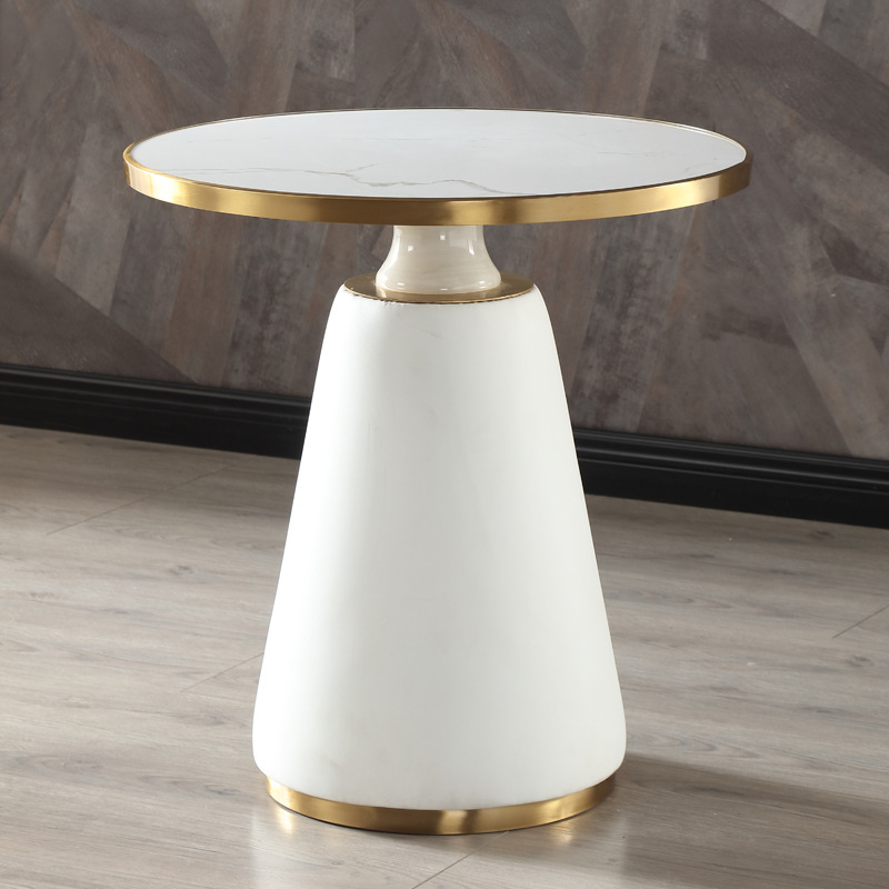 Slate Table, Light Luxury Negotiation Table, Modern Simple Small Round Table, Sales Department Reception Table, Balcony Marble Table