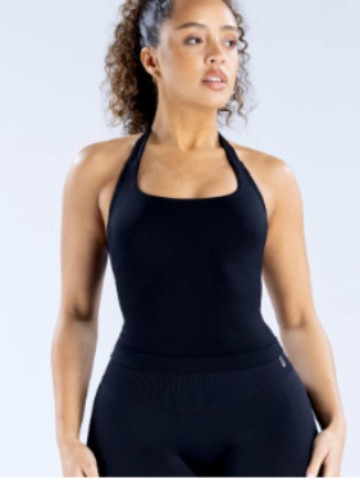 DFYNE Flat Collar Sports Yoga Vest Full Extinction Super Soft Nylon Hanging Neck Fitness Outdoor Running Yoga Top