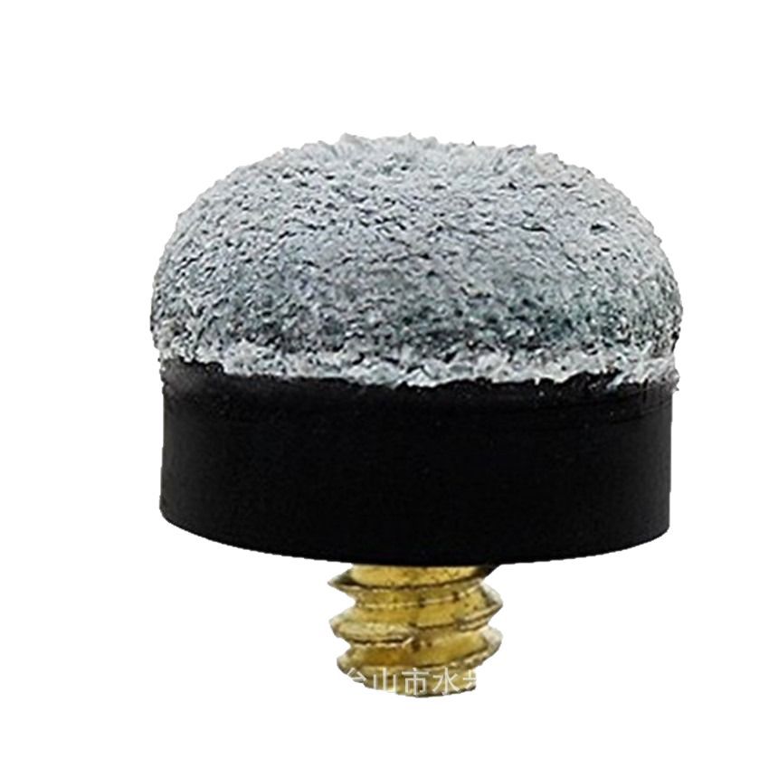 Factory Direct Sales Supply of American and British Billiard Cue and Billiard Gun Head Supplies Accessories 12mm Screw Gray (Blue) Leather Head