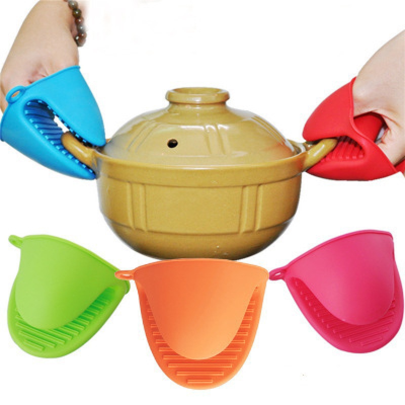 Anti-scald heat insulation hand clip thickened non-hot microwave oven anti-heat oven baking silicone kitchen anti-scald gloves