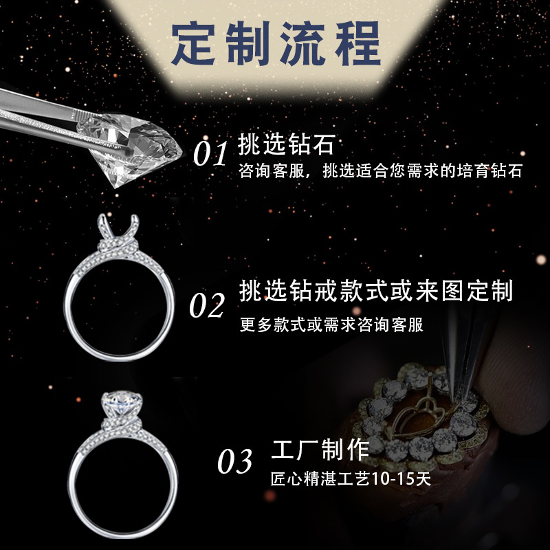 Factory Direct Supply IGI Breeding Diamond HPHT Laboratory Artificial Diamond Naked Diamond Wedding Ring Couple Gift