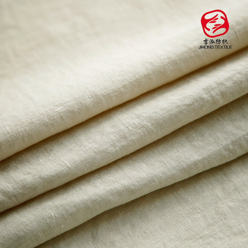 Pure hemp sand wash fabric 160g retro hemp plain shirt linen Han clothing wash water hemp fabric