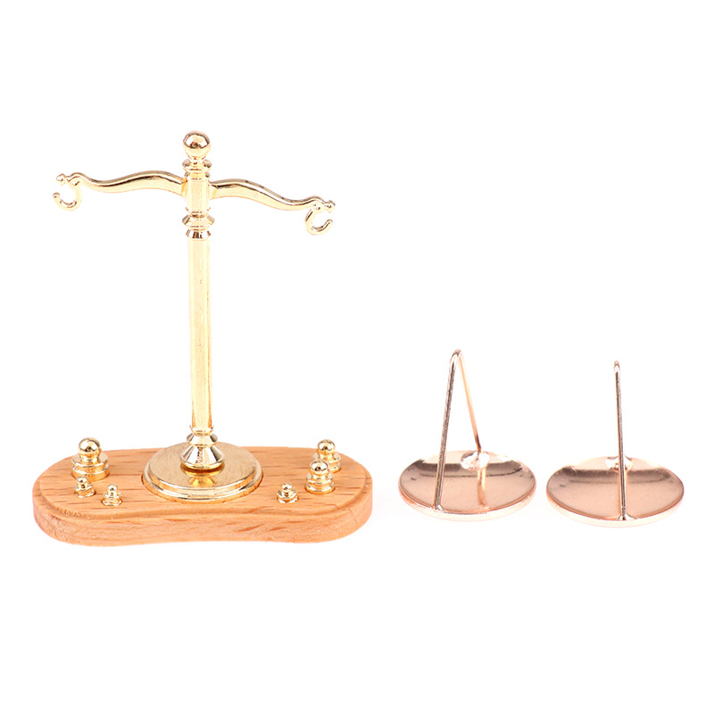 1:12 doll house simulation mini metal balance miniature ornaments