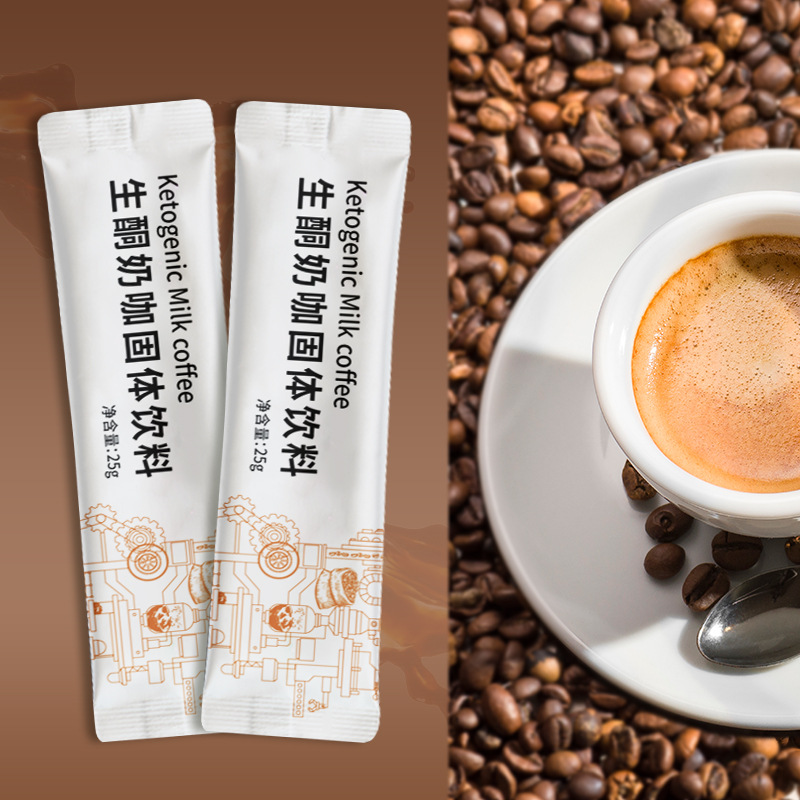 Three-in-one instant coffee ketogenic milk coffee meal replacement milkshake white kidney bean black coffee fragrant ketogenic coffee powder wholesale