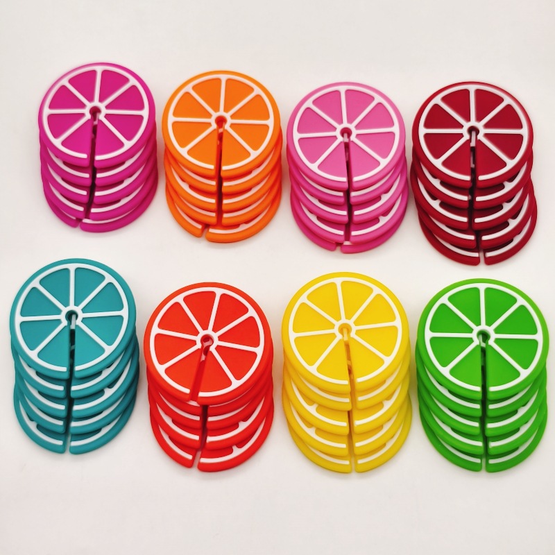 Cocktail Glass Marker Food Grade Silicone Label Sticker Orange Red Wine Glass Distinction Label Party Wine Pick Wholesale