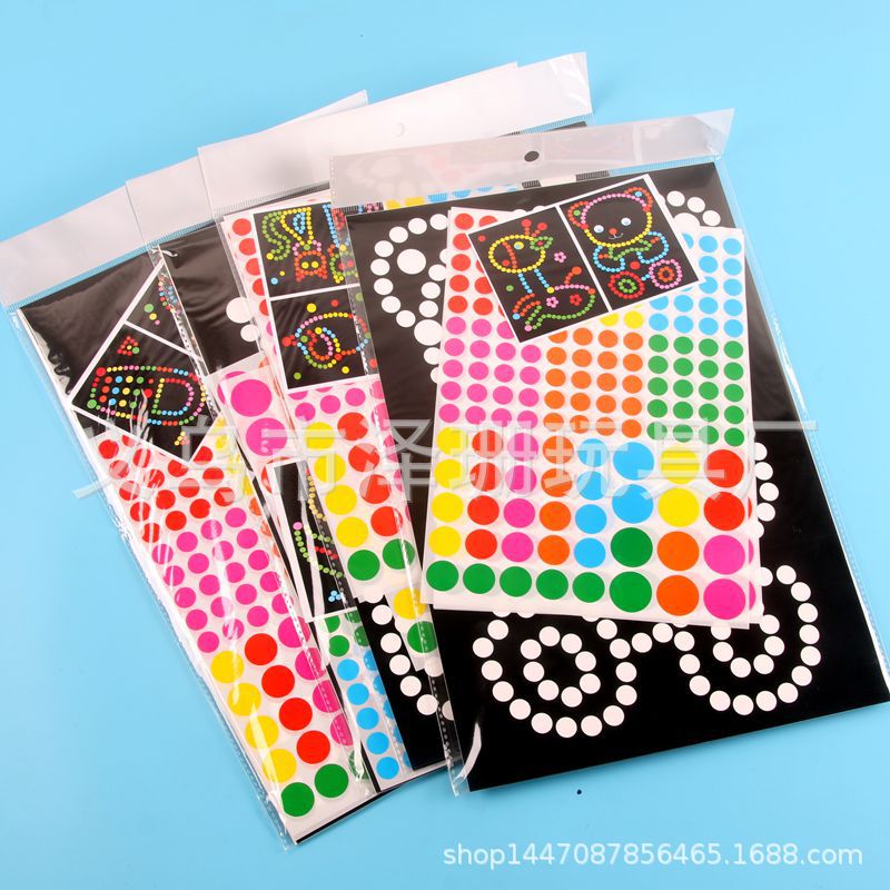 Children's flat dot mosaic stickers kindergarten handmade stickers DIY creative gifts parent-child activities