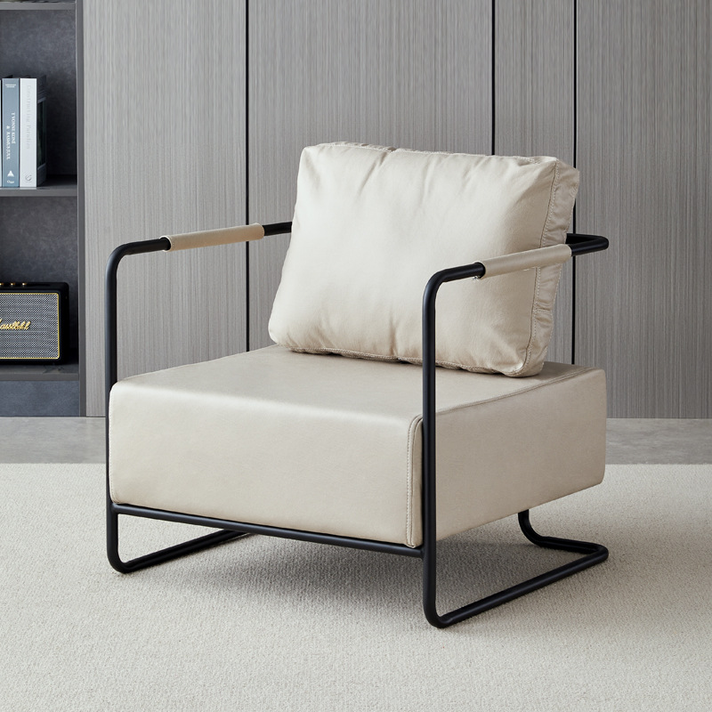 Sofa Chair Single Industrial Style Iron Art Accessible Luxury Small Apartment Living Room Balcony Popular Hotel Rest Area Leisure Sofa