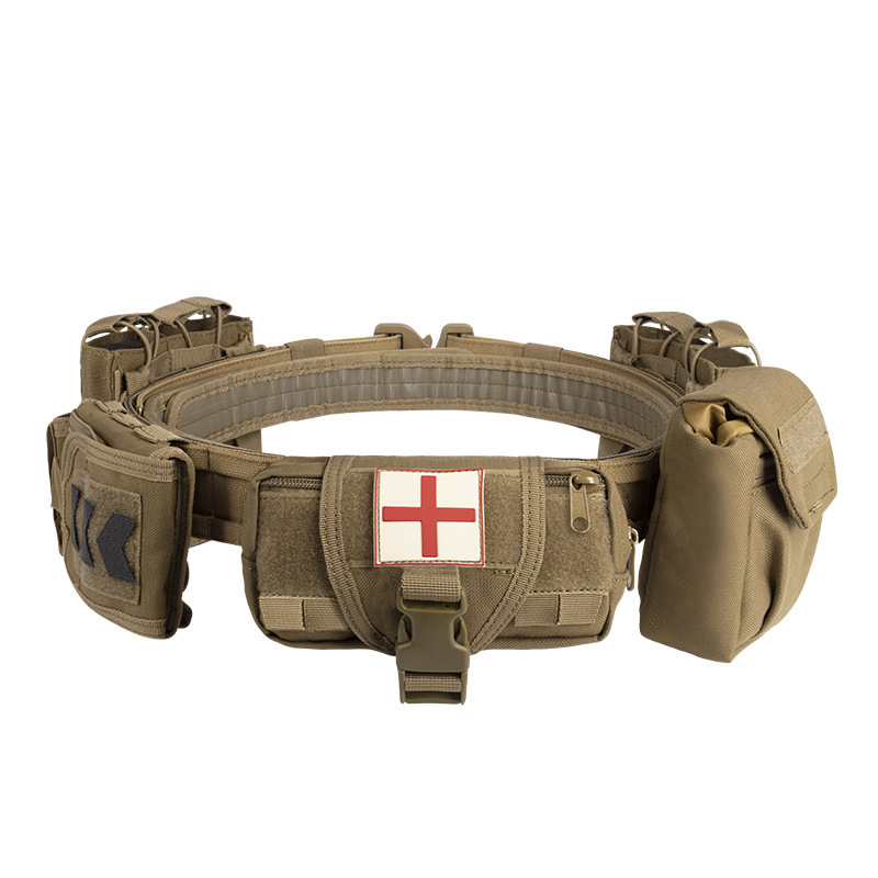 Outdoor Tactical Multifunctional Duty Waist Bag Tactical Six-piece Set Tactical Girdle Tactical Belt