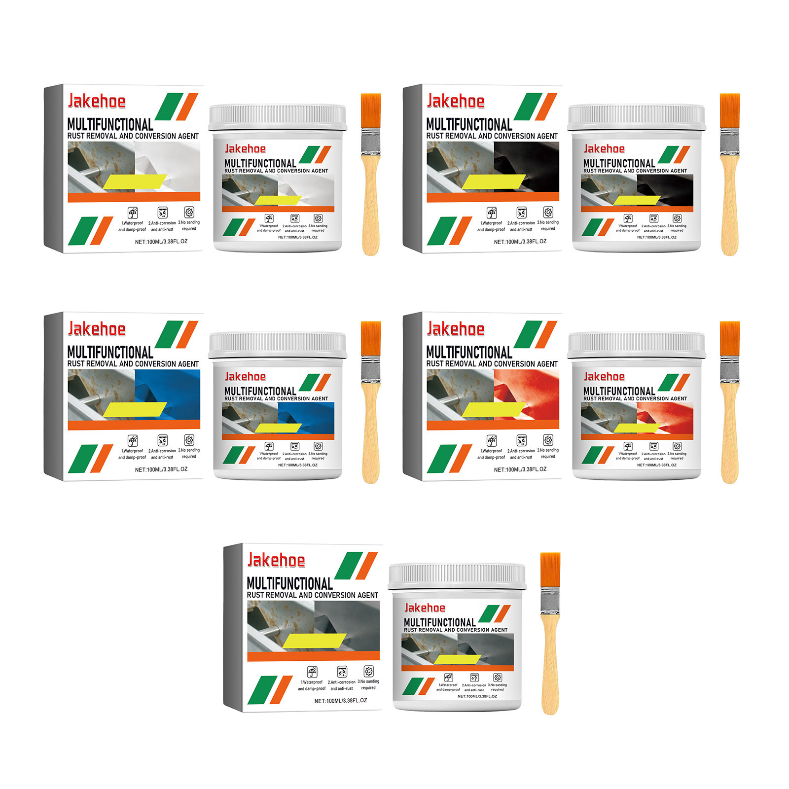 Jakehoe multi-functional rust removal conversion agent series iron roof color steel tile rust anti-corrosion rust removal primer