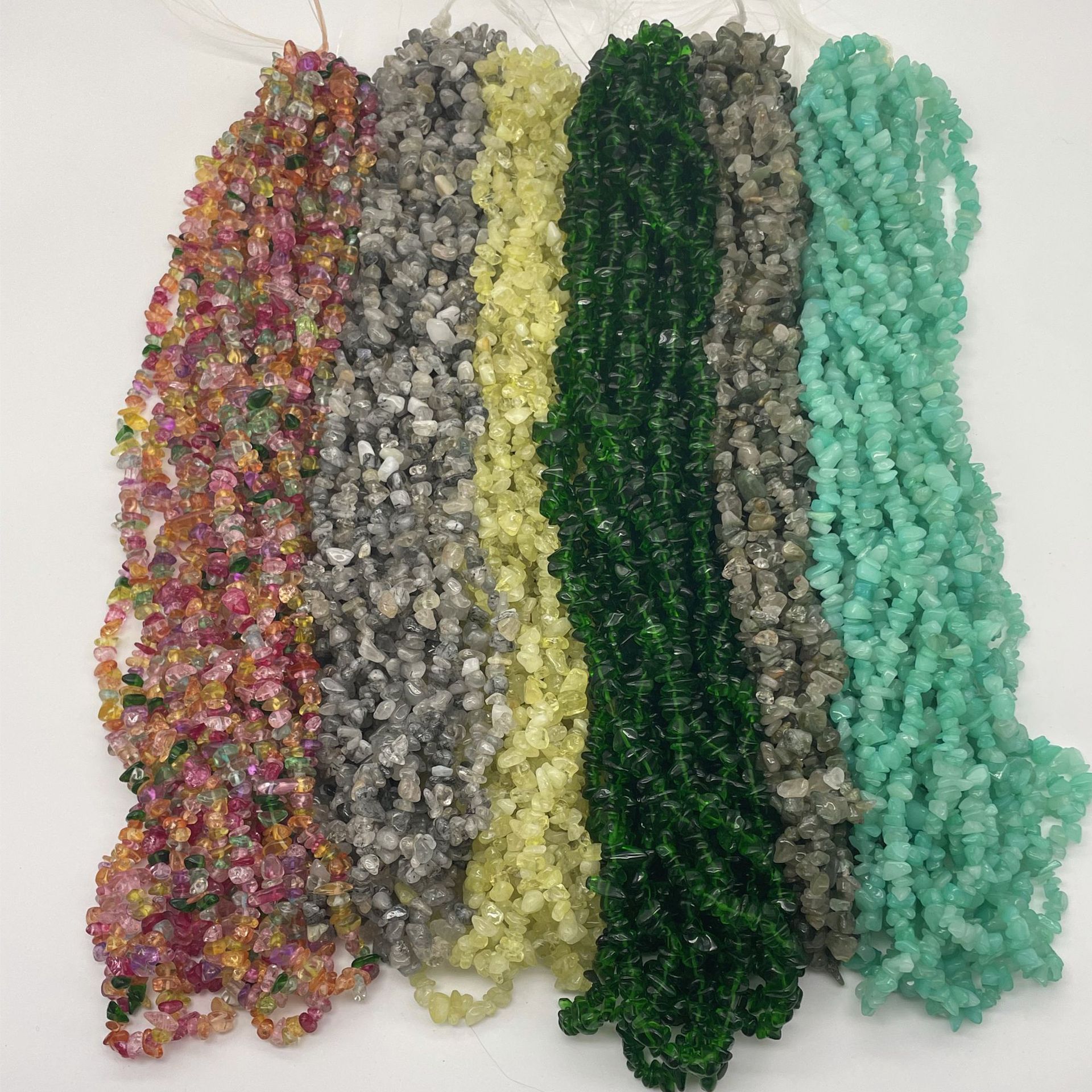 Natural Holed Crystal Crumb Chain Handmade DIY Earrings Bracelet Jewelry Accessories Irregular Glazed Beads