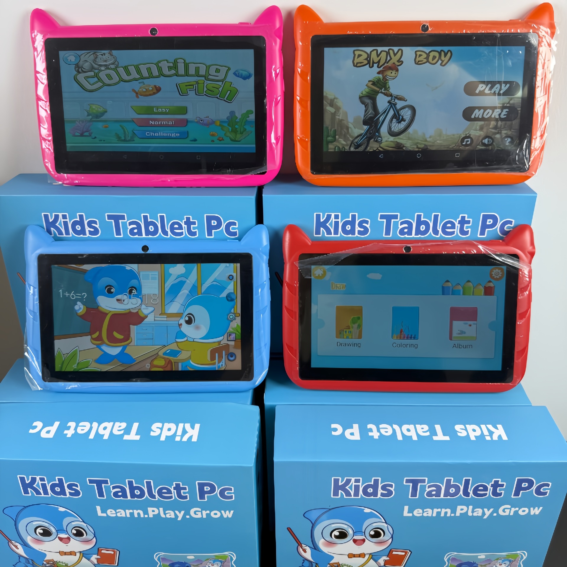 Factory wholesale foreign trade new 7-inch children learning smart tablet computer wifi Bluetooth cross-border e-commerce learning