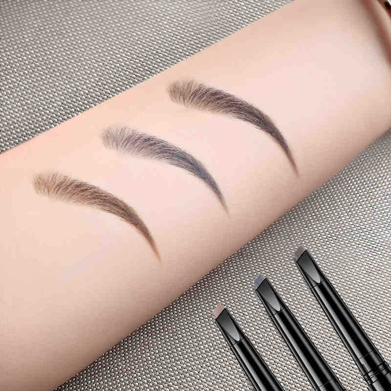 Double-Headed Automatic Eyebrow Pencil, Eyebrow Powder, Waterproof, Sweat-Proof, Long-Lasting, Not Easy to Smudge, Beginner Eyebrow Brush, Cosmetics Coloring Stereo