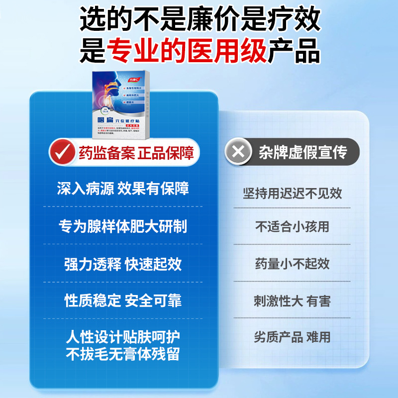 Yao Kang Ren Yan Bian Acupoint Magnetic Therapy Paste Improves Acute and Chronic Pharyngitis, Pharyngitis, Tonsil Inflammation, Adenoid Hypertrophy