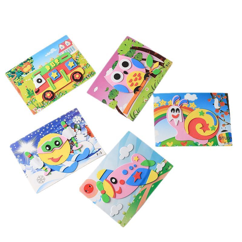 Eva Handmade Kidsren's Stereo Stickers Stereo Stickers 20 Pictures Kindergarten Small Cartoon Stickers