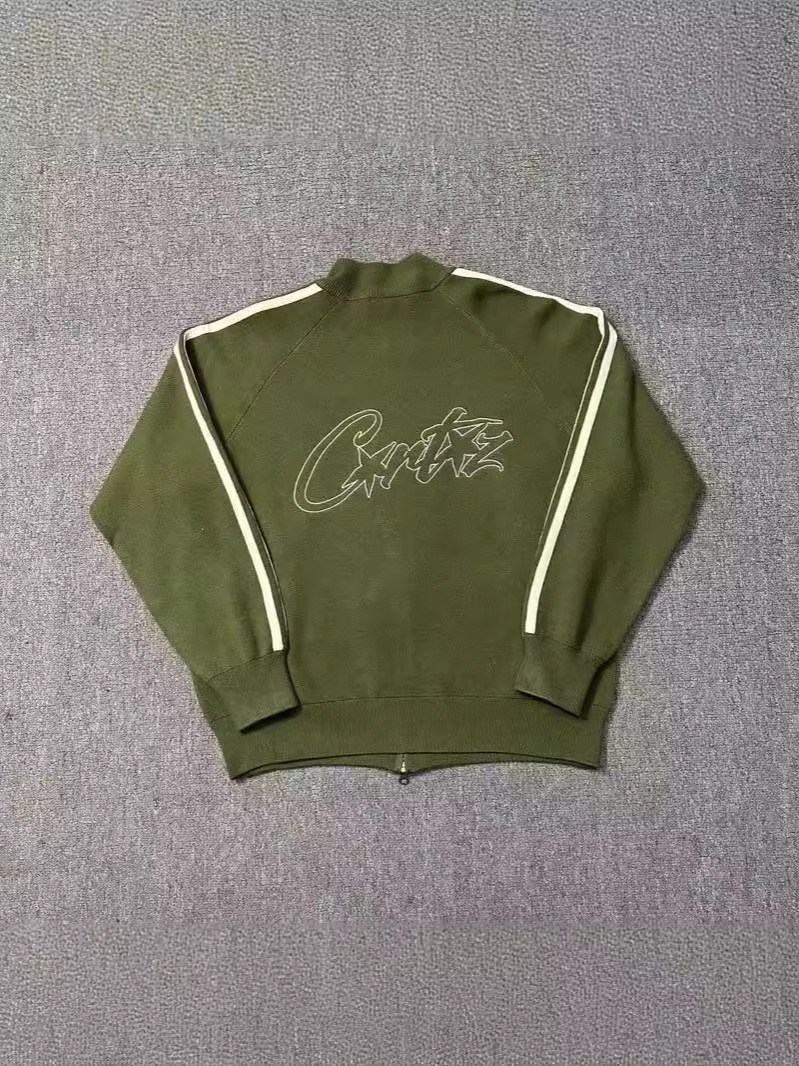 Cross-border e-commerce beauty tide new letters street men and women loose casual zipper cardigan pull-edge sweater coat