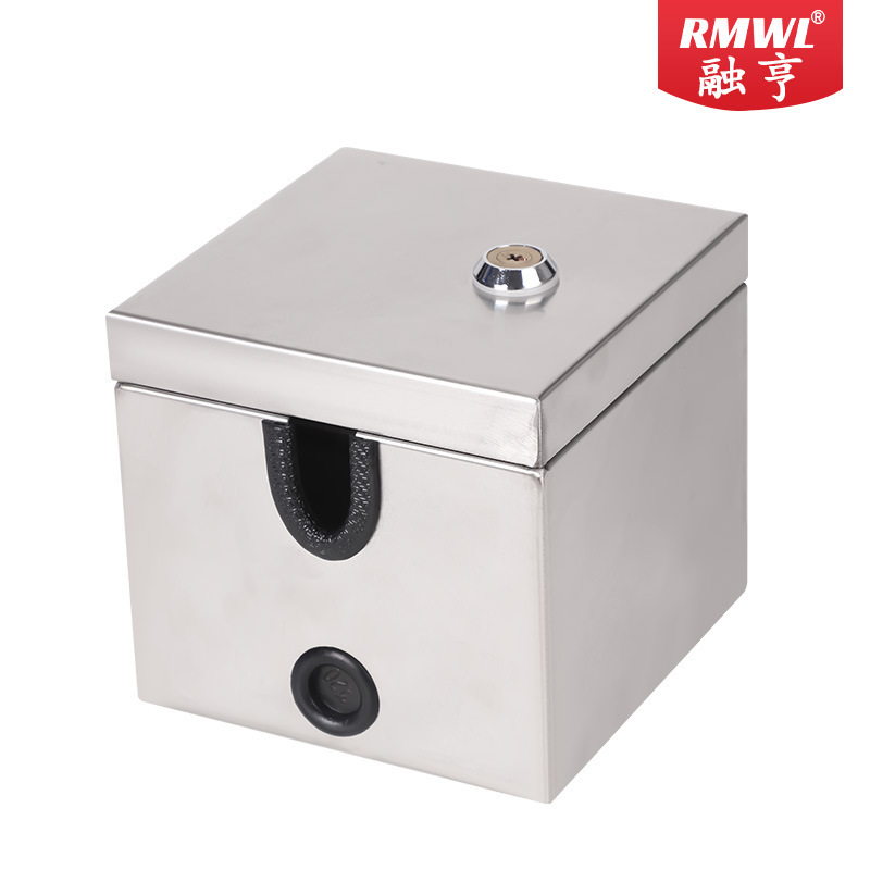 Outdoor Electric Vehicle Stainless Steel Waterproof Charging Box Household Distribution Box Surface-Mounted Empty Box with Lock Anti-Theft Box Outdoor