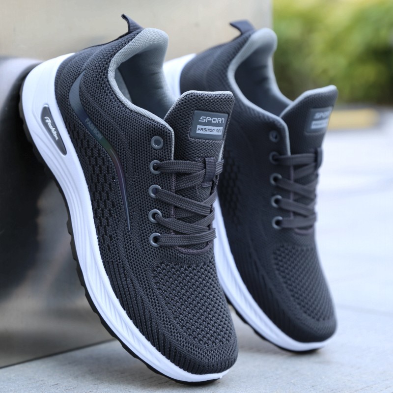 Summer Walking Shoes Men's Soft Sole Light sneaker Middle-aged and Elderly Running Shoes Mesh Breathable Deodorant Non-slip Casual Shoes