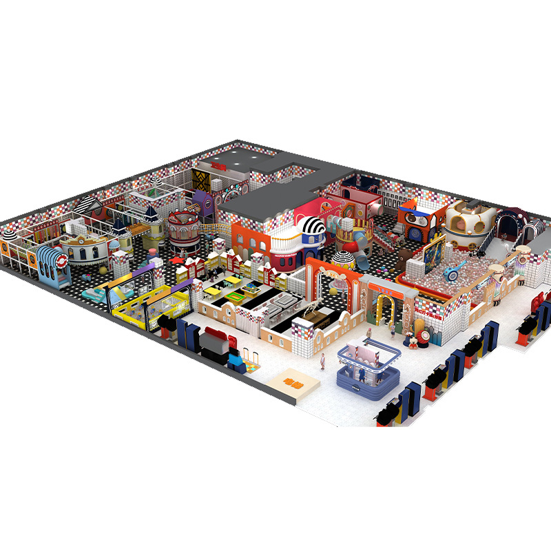 Large Naughty Castle Playground Equipment Shopping Mall Children's Playground Facility Frame Air Slide Cross-Border Factory Direct Sales