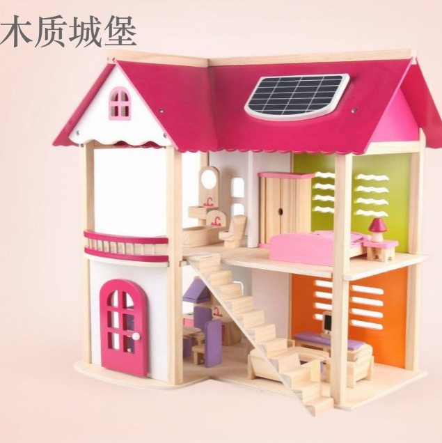 Деревянный игровой дом для детей, искусственный кукольный дом, набор игрушек, DIY сборные игрушки