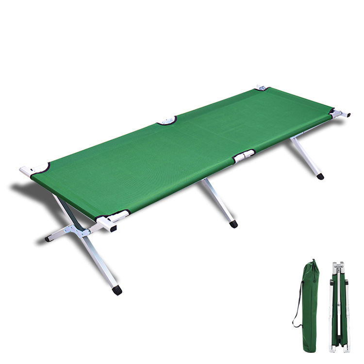 Aluminum Alloy Outdoor Folding Camping Bed Camping Camp Bed Tactical Outdoor Folding Lightweight Ultra Light Ultra Wide Folding Bed