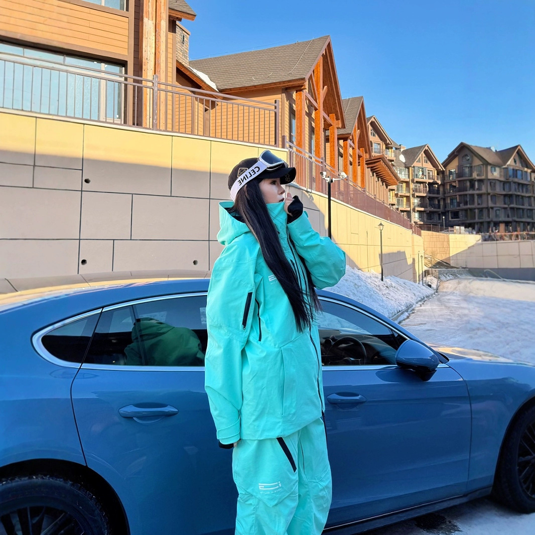 Winter New 2024 Ski Suit 2.0 Men's and Women's Suit Single Board Men's and Women's Warm American Jacket Windproof and Waterproof