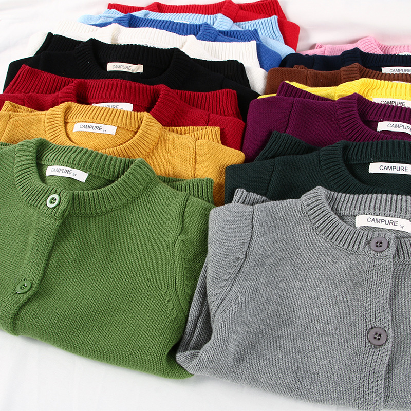 ins Sweater Children's Sweater Children's Cardigan Boys and Girls Sweater Children's Cotton Knitted Jacket
