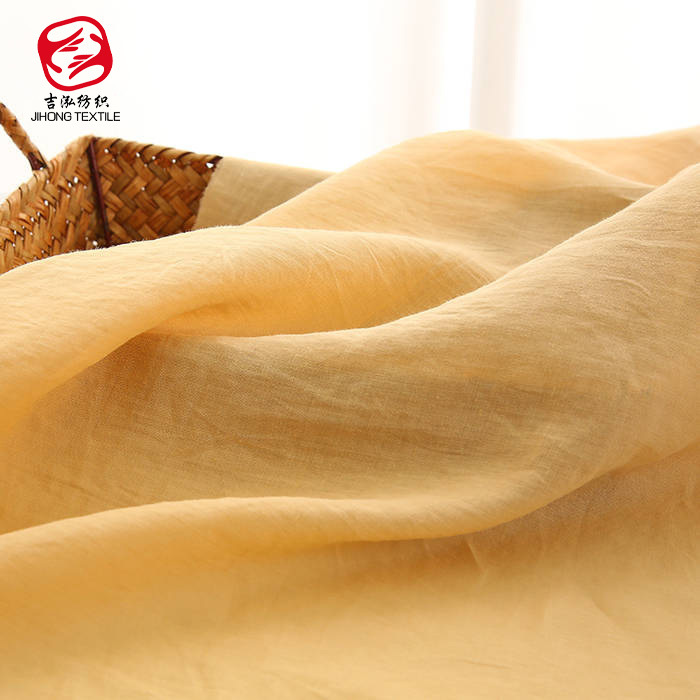 Ramie Sand Washed Fabric Washed Linen Sweat-Absorbent Breathable Linen Shirt Dress Washed Linen Pure Ramie