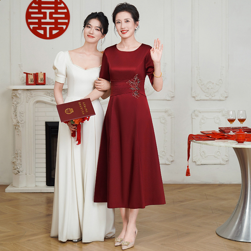 Свадебное платье для свекрови, элегантное и щедрое, улучшенное платье чонгсам для свадебного дня для женщин