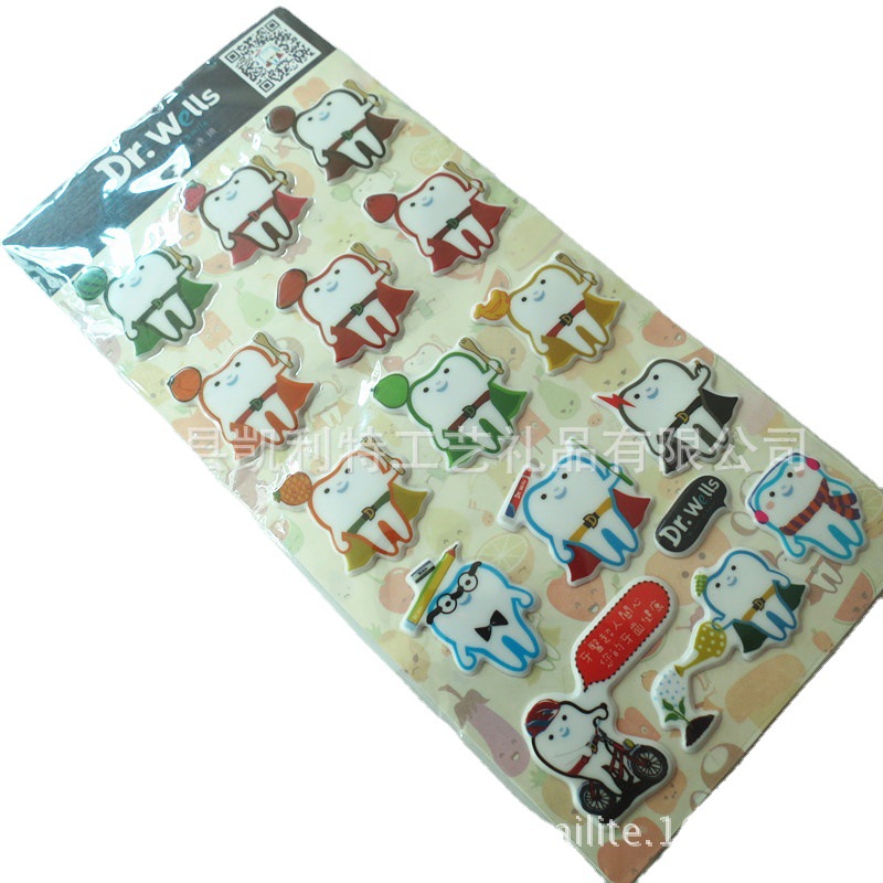 Manufacturer Supply Cartoon Bubble Stickers, Dental Bubble Stickers, Dental Doctor Bubble Stickers, Sponge Bubble Stickers