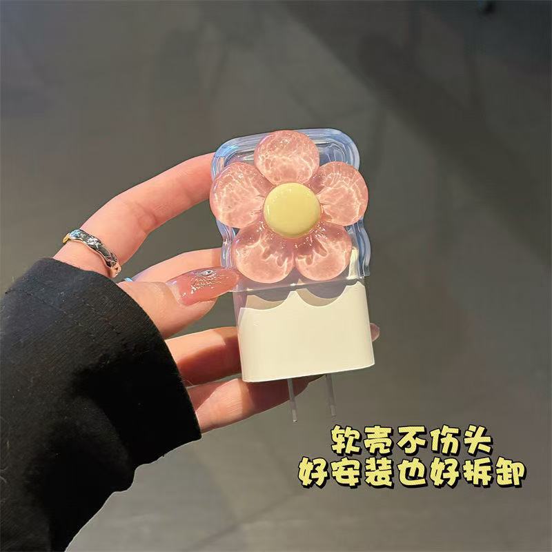 Small fresh Apple 16 data cable protective cover for iPhone15 anti-break 14 fast charge iPad fast charge 20 head