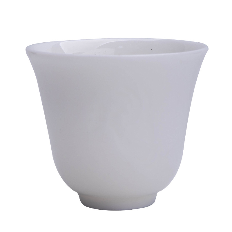 Factory direct sale Dehua white porcelain suet Jade Kung Fu Cup personal cup tasting cup simple home Tea ceramic cup