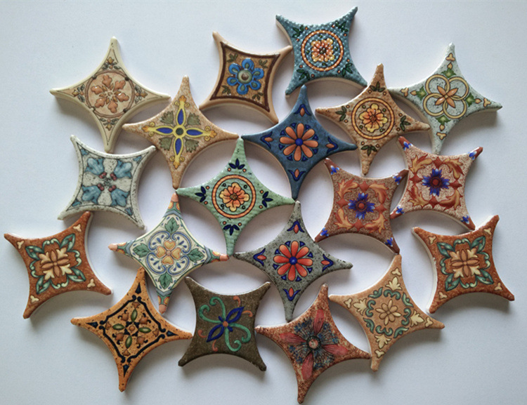 65*65mm rounded corner flower 500mm rounded antique brick matching corner flower corner 6.5*6.5cm star corner flower