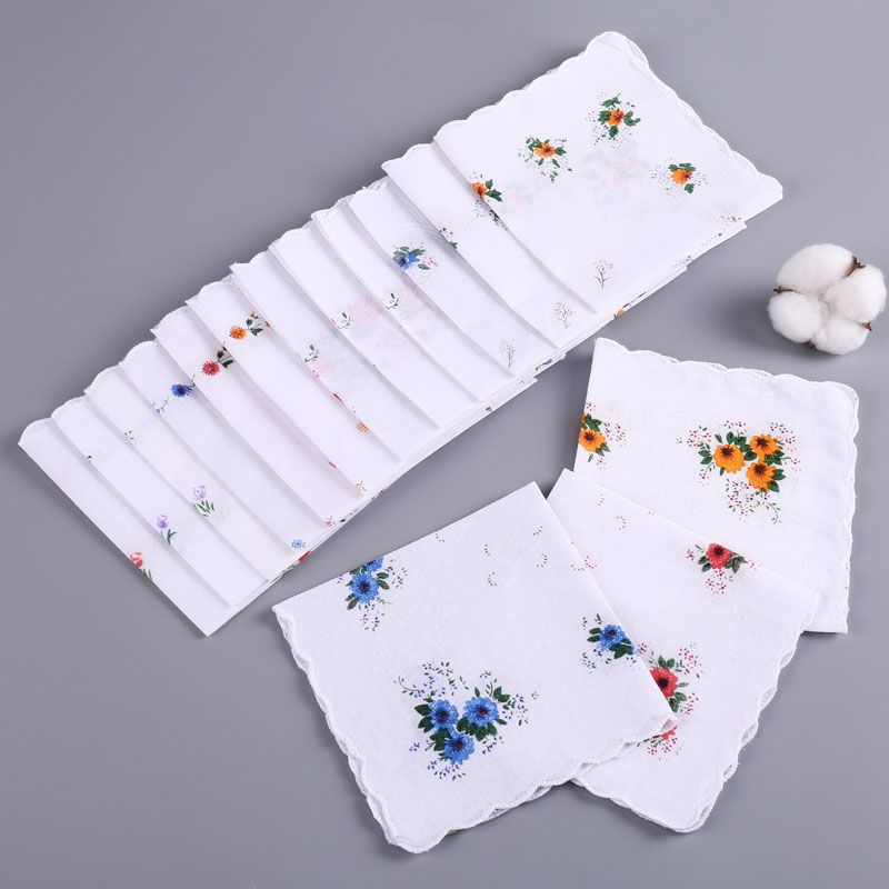 Handkerchief Cotton Thin Sweat Towel Sweat Absorbing Cotton Carry-on Thin Middle-aged and Elderly Nostalgic 80 s Vintage Handkerchief