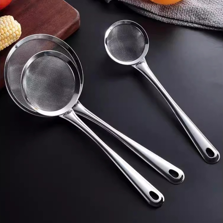 Stainless steel mesh colander fruit filter spoon hot pot soup oil spoon to remove oil and foam spoon