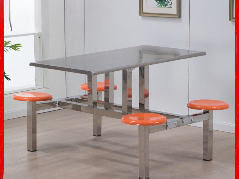 Стол для столовой из нержавеющей стали на 4, 6, 8 человек, стол для фастфуда в школе