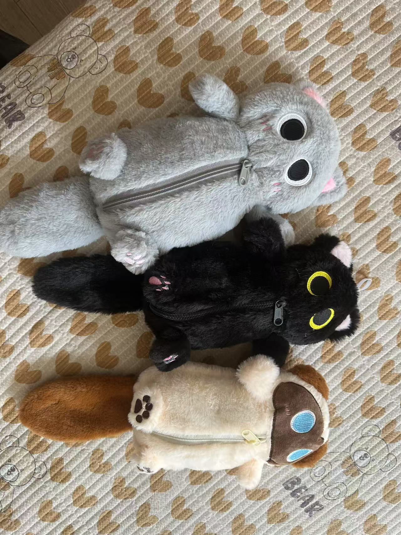 Factory wholesale cute cartoon plush children's coin purse animal doll soft cute doll pencil case middle school student stationery