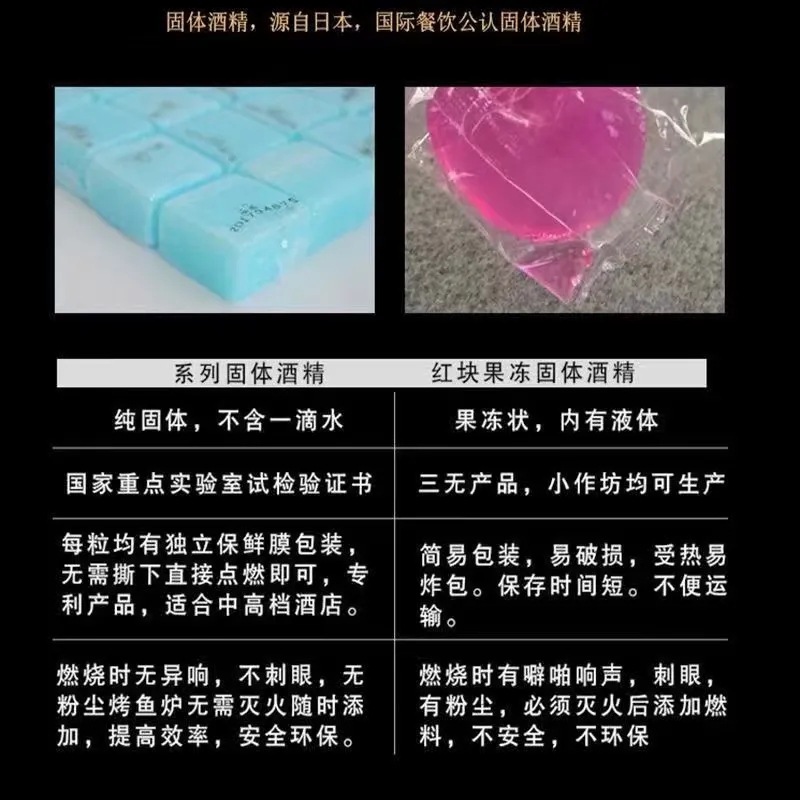 Solid alcohol block alcohol full box factory wholesale fire boiler casserole alcohol stove barbecue outdoor Ignition Block solid state