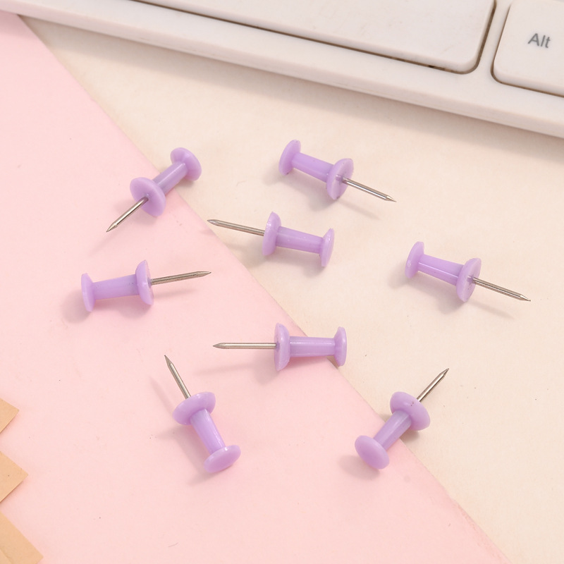 I-Shaped Nails Macaron Color Plastic Cork Board Nails Push Nails Glue Nails DIY Handmade Picture Wall Nails