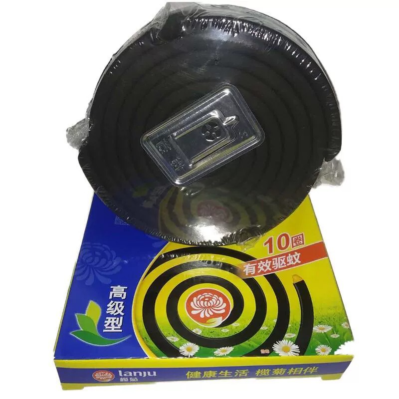 Lanju Mosquito Repellent Incense 10 Boxes of 100 Circles Family Pack Small Classy Office Mosquito Repellent Wild Chrysanthemum Smokeless Mosquito Repellent Incense