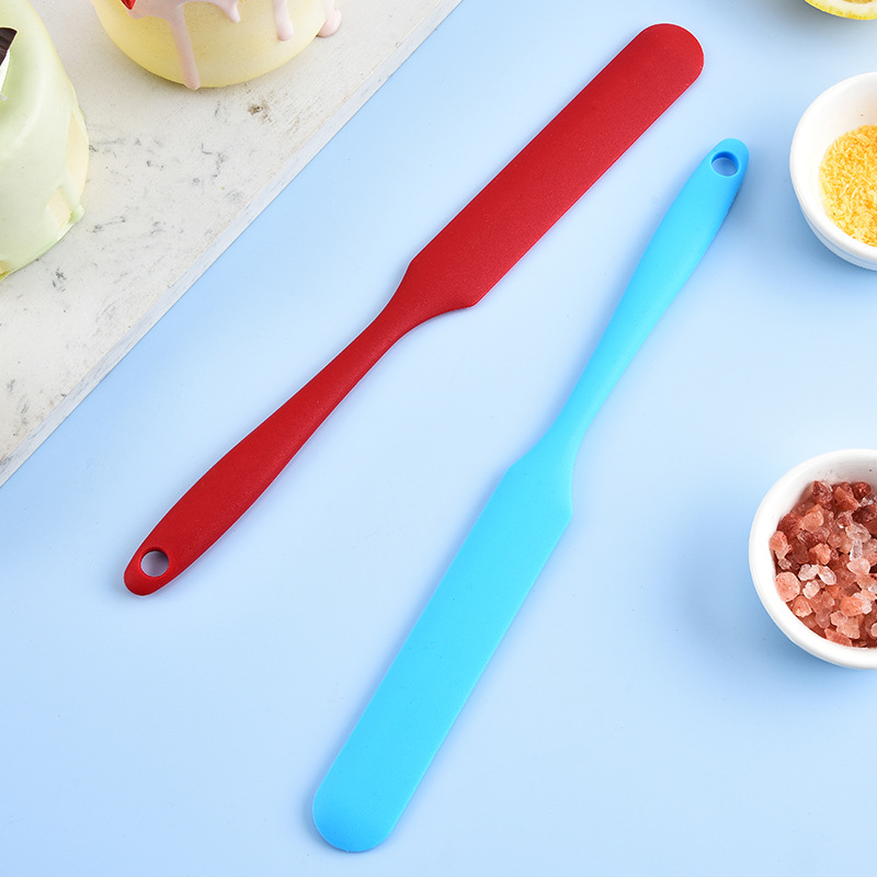 Factory in stock wholesale silicone one-piece long spatula cake butter stirring spatula baking tool silicone scraper