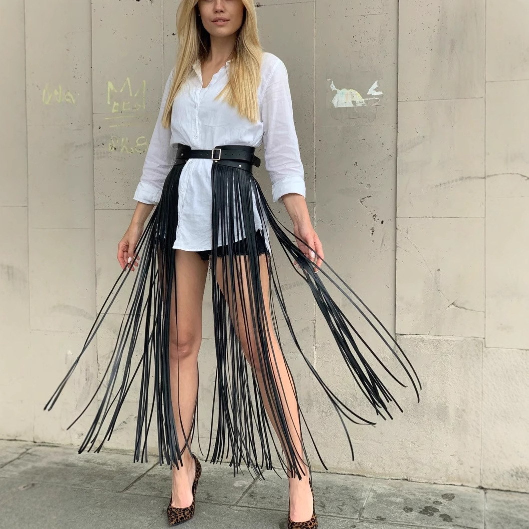 Европейский и американский кросс-браундер модный многоуровневый пояс с длинными кисточками