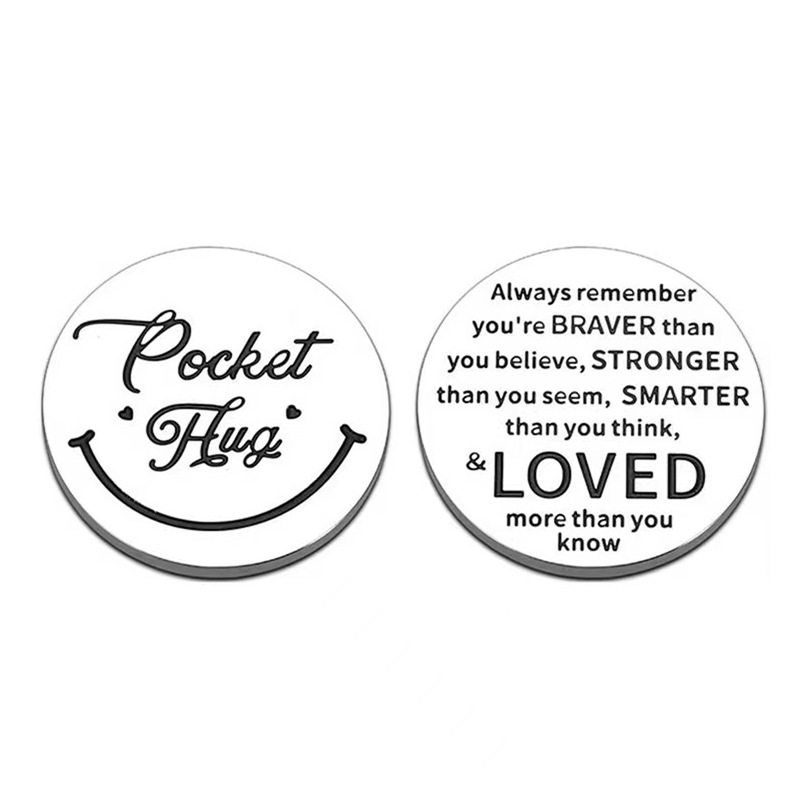 New Amazon New Decision Coin, Pocket Hugs Inspirational Gift, Double-Sided Engraving Commemorative Coin