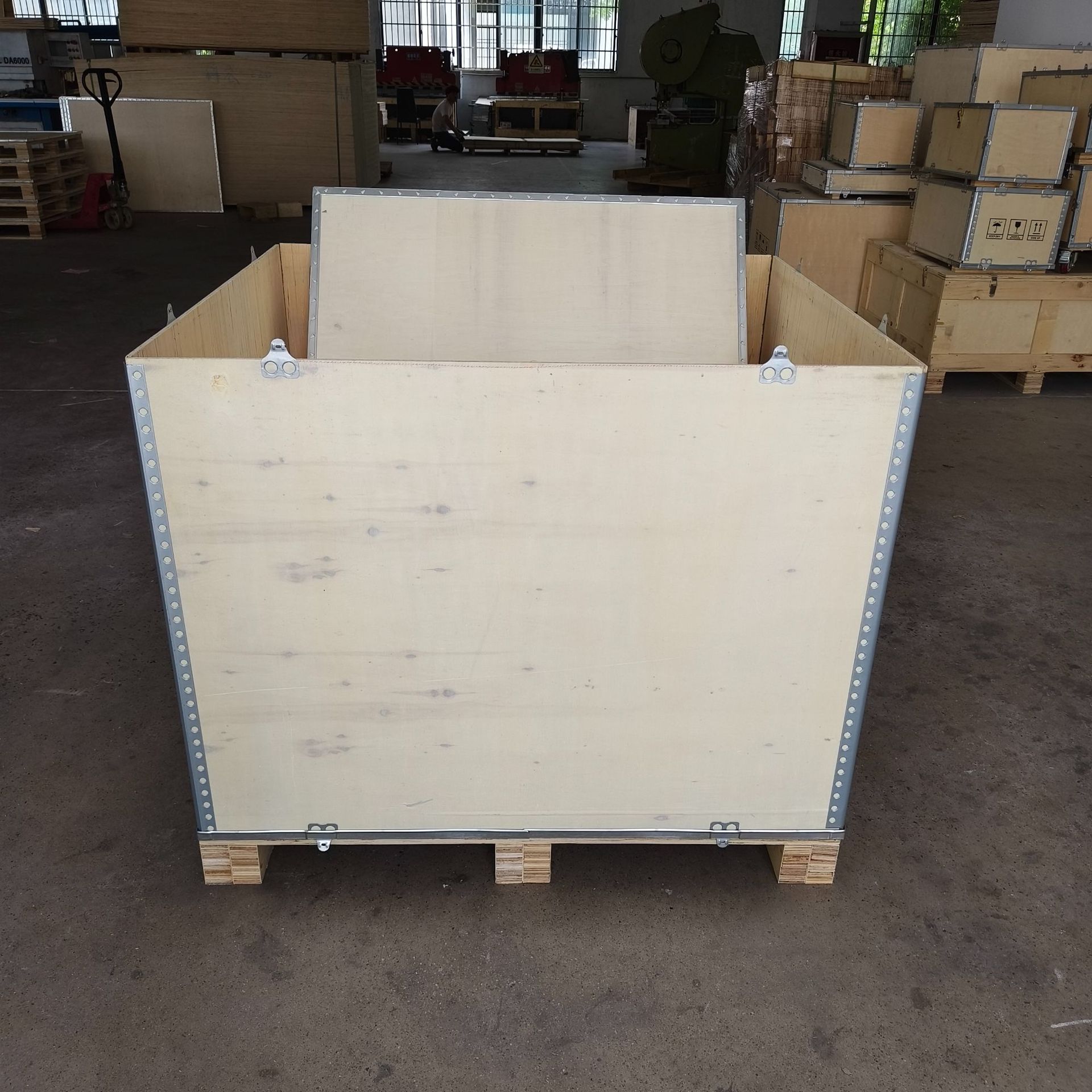 Removable Steel Belt Box, Fumigation-Free Wooden Box, Sea Export Wooden Box, Logistics Transportation, Turnover, Disassembly Packaging Box